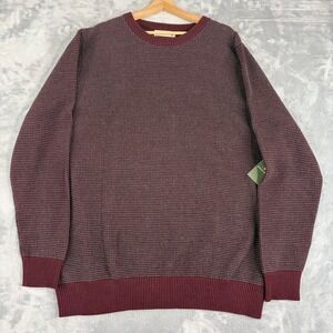 Mutual Weave Sweater Mens 3XL Plum NEW Waffle Knit Crewneck Big & Tall NEW